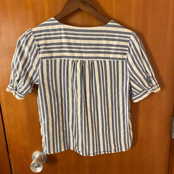 Madewell Plaza Button-Front Shirt in Stripe Size Small GUC - Picture 2 of 8
